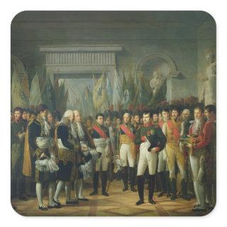 Napoleon I  Receiving the Deputies Square Sticker