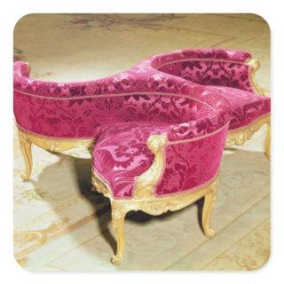 Napoleon III love seat Square Sticker
