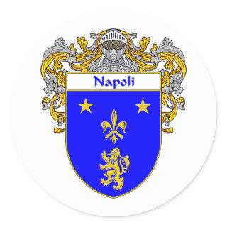 Napoli Coat of Arms (Mantled) Classic Round Sticker