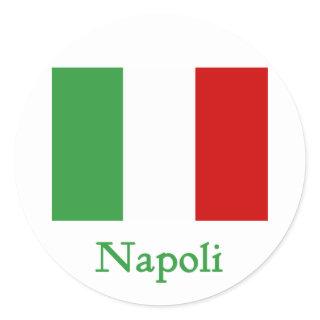 Napoli Italian Flag Classic Round Sticker