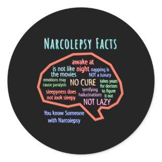 Narcolepsy Facts Sleep Disorder Narcolepsy Classic Round Sticker
