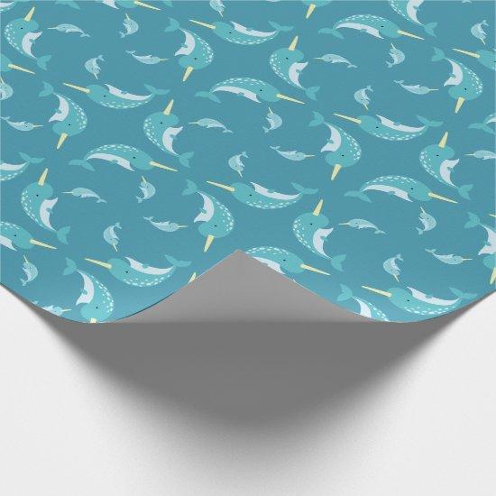 Narwhal Baby Shower Yellow Gender Neutral Whale