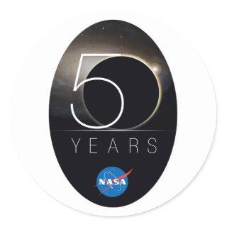NASA 50th Anniversary Logo Classic Round Sticker