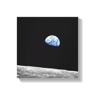 NASA Apollo 8 Earthrise Moon Lunar Orbit Photo Canvas Print