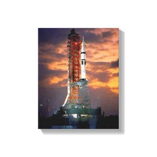 NASA Apollo Soyuz Launch Vehicle Sunrise Launchpad Canvas Print