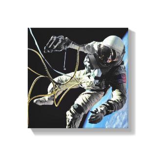 NASA First American Astronaut Spacewalk Photo Canvas Print
