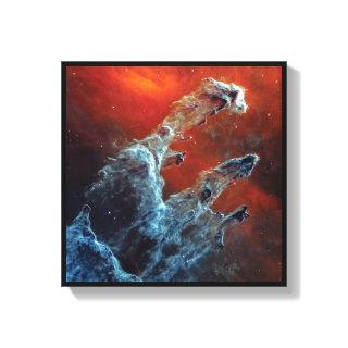 NASA JWST Pillars of Creation Mid Infrared Canvas Print