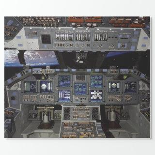 NASA Space Shuttle Cockpit Earth Orbit Window View