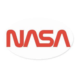 NASA Worm Logo Oval Sticker