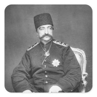 Naser al-Din Shah Qajar of Persia Square Sticker