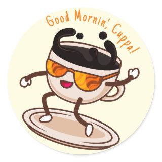 National Coffee Day Classic Round Sticker