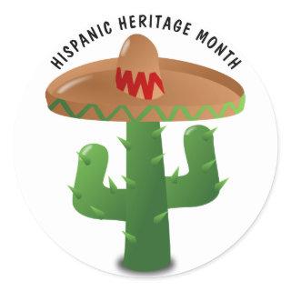 National Hispanic Heritage Month - Cactus Classic Round Sticker