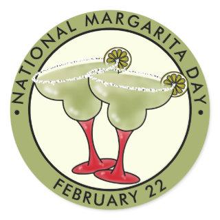 National Margarita Day Classic Round Sticker