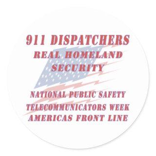 National Telecommunicators Week Americas Front Lin Classic Round Sticker