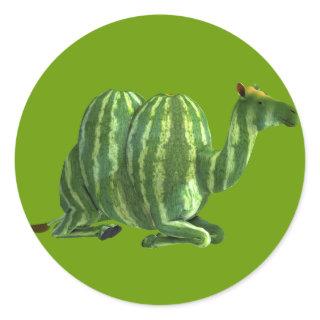 National Watermelon Day Dromedary Classic Round Sticker