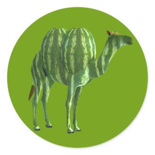 National Watermelon Day Dromedary Classic Round Sticker