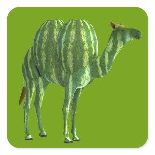 National Watermelon Day Dromedary Square Sticker