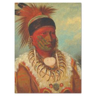 Native American Portrait Decoupage Tissue Paper