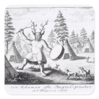 Native American Shaman Square Sticker