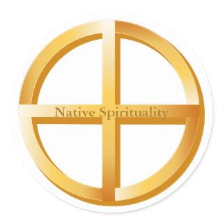 Native Spirituality Symbol  Classic Round Sticker