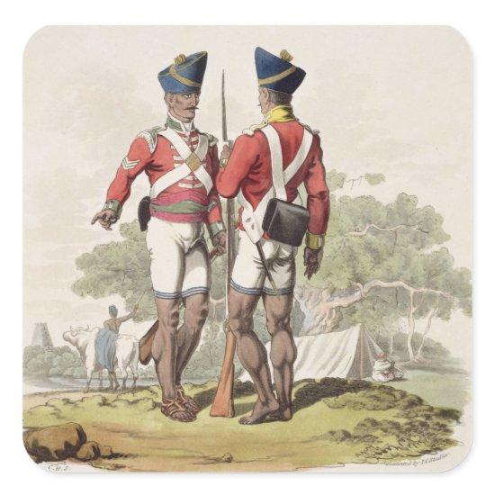 Native Troops in the East India Company's Service: Square Sticker