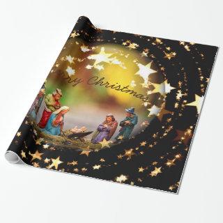 Nativity Crib Virgin Mary Jesus Christmas Stars