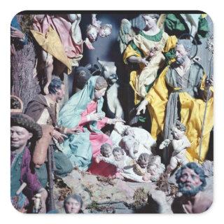 Nativity, made in Naples Square Sticker