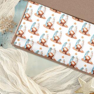 Nativity Scene Pattern Mary Joseph Jesus Christmas Tissue Paper