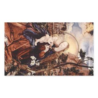 NATIVITY WITH WHITE LILLES - MAGIC OF CHRISTMAS RECTANGULAR STICKER