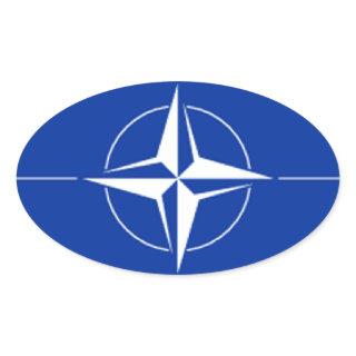 NATO Flag Oval Sticker