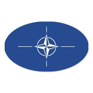 NATO Flag Oval Sticker