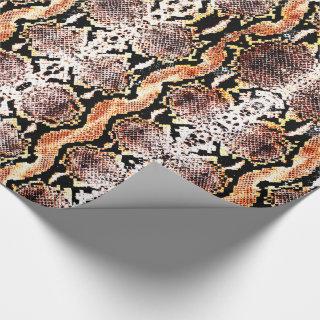 Natural Brown Acid Wash Boa Constrictor Snakeskin