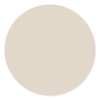 Natural Linen Solid Color Classic Round Sticker
