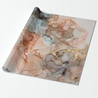 Natural luxury abstract fluid art painting in alco