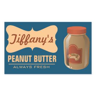 Natural | Organic Peanut Butter | Handmade Butter Rectangular Sticker