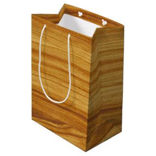 Natural Wood Pattern Medium Gift Bag