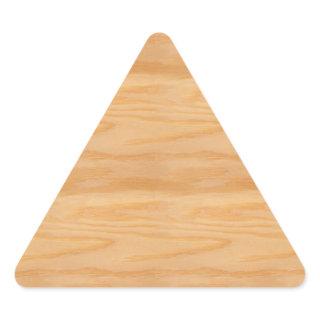 Nature Wood Blank Template Trendy Elegant Design Triangle Sticker