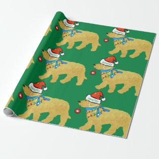 Naughty but Nice Christmas Goldendoodle Green