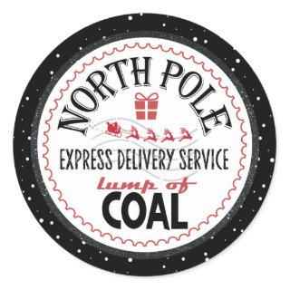 Naughty List | Lumps of Coal from the North Pole  Classic Round Sticker