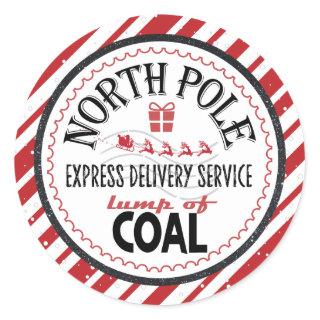 Naughty List | Lumps of Coal from the North Pole Classic Round Sticker