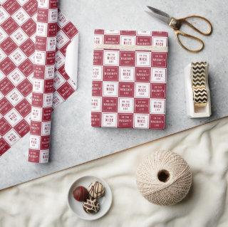 Naughty List & Nice List | Red Holiday Checkered