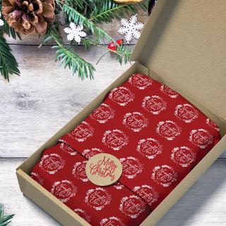 Naughty or Nice Floral Sprig Pattern Christmas Tissue Paper