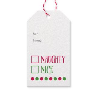 Naughty or Nice Holiday Gift Tags