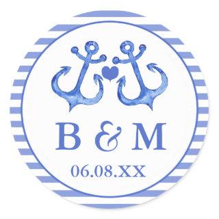 Nautical Anchors | Wedding Envelop Seal Sticker