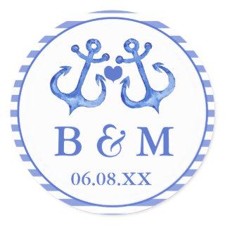 Nautical Anchors | Wedding Envelop Seal Sticker