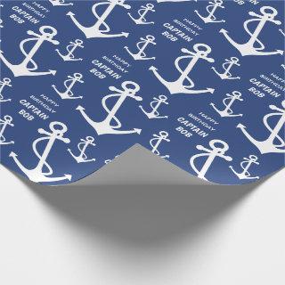 Nautical Birthday Party Captains Anchor Pattern