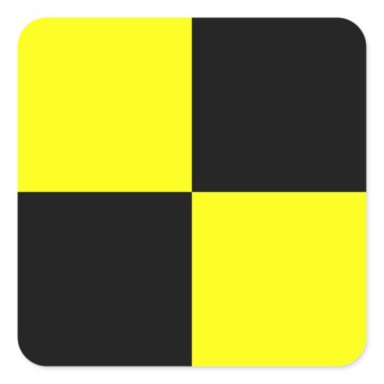 Nautical Flag Signal Letter L (Lima) Square Sticker