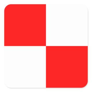 Nautical Flag Signal Letter U (Uniform) Square Sticker