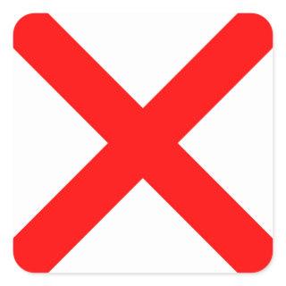 Nautical Flag Signal Letter V (Victor) Square Sticker