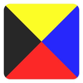 Nautical flag ZULU Square Sticker